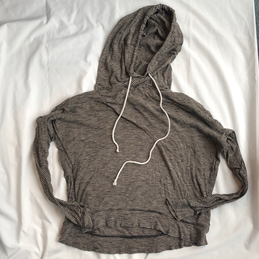 J. Crew Striped Thin Hoodie Pullover Size S
